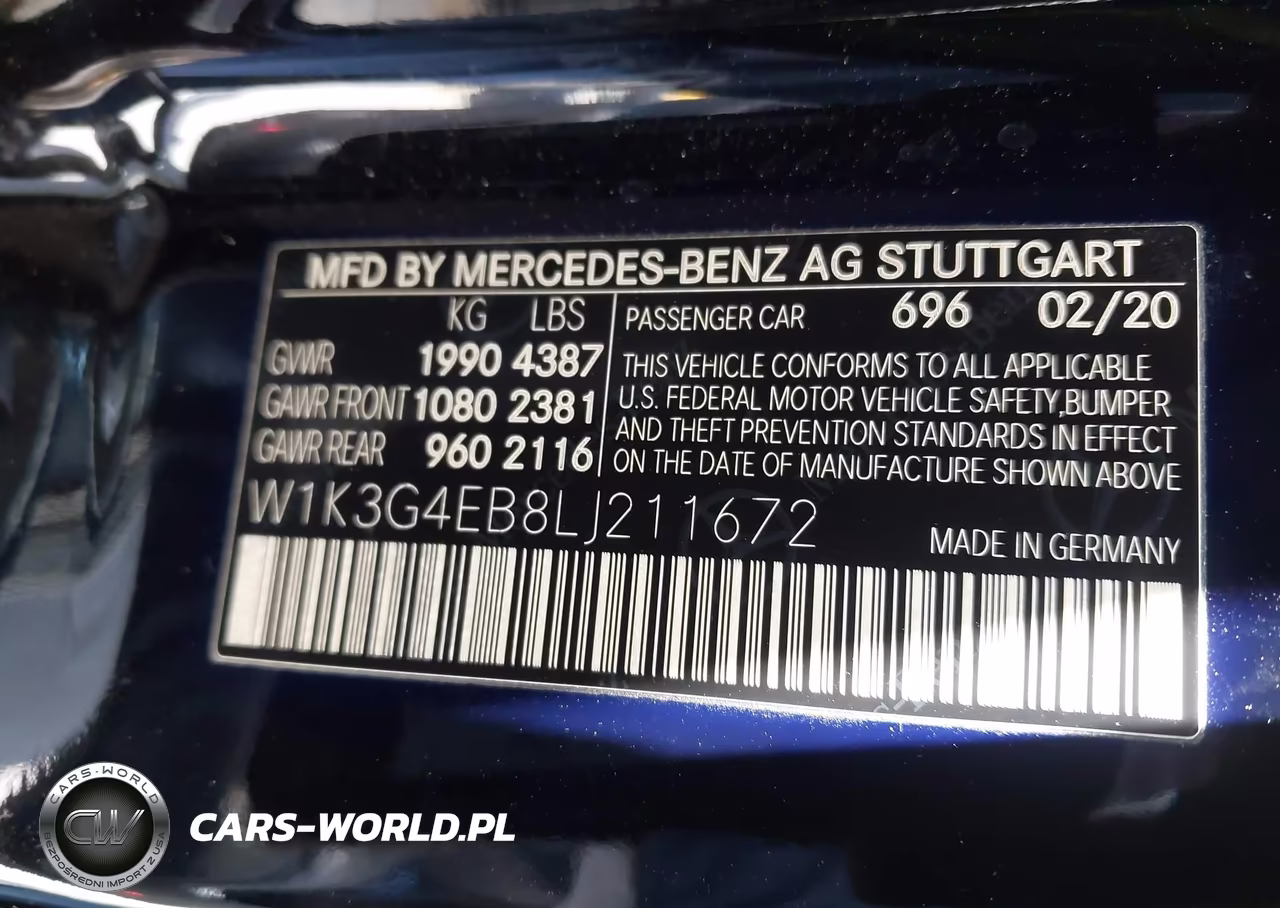2020 Mercedes-Benz A 220 VIN:W1K3G4EB8LJ211672 - 9
