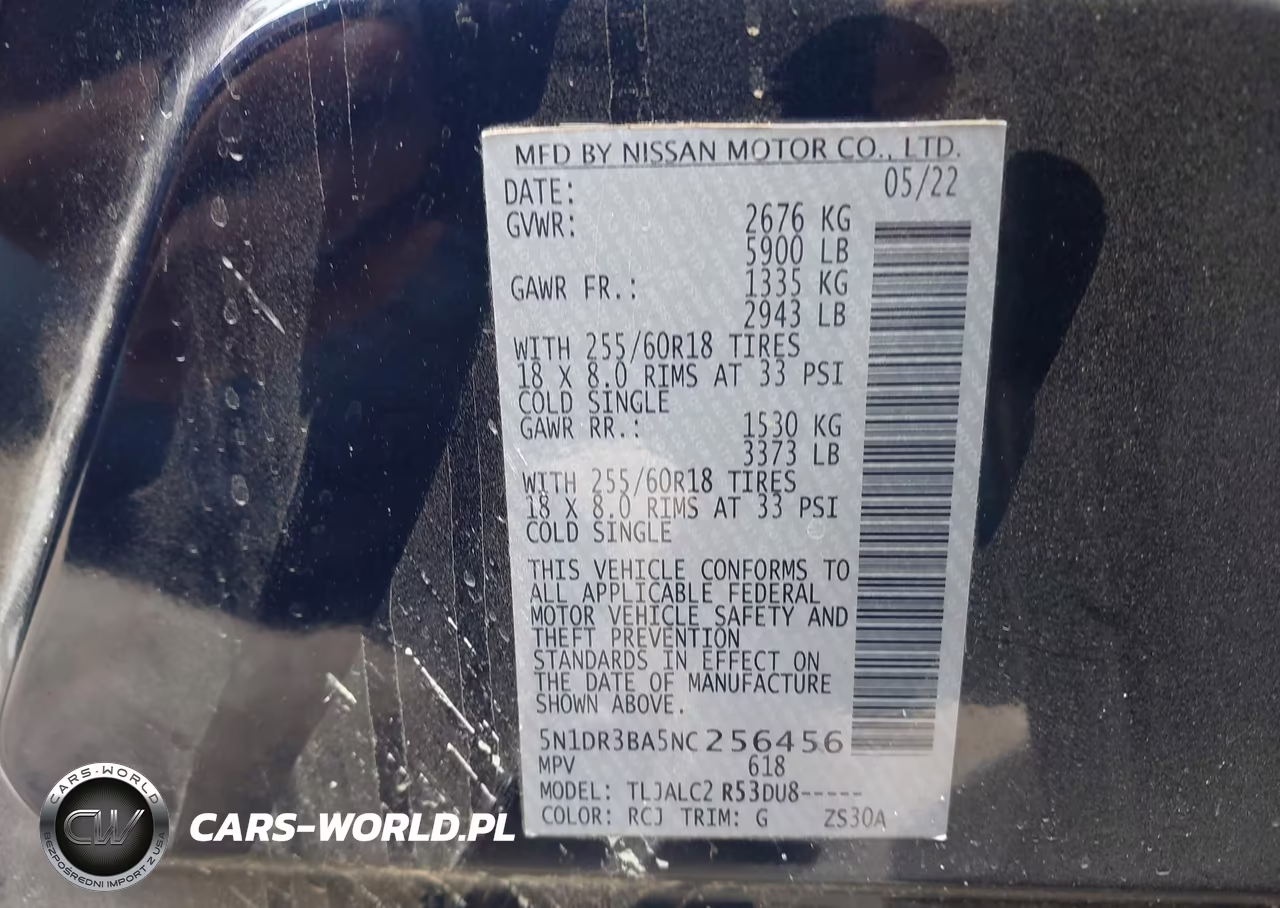 2022 Nissan Pathfinder Sv 2Wd VIN:5N1DR3BA5NC256456 - 9