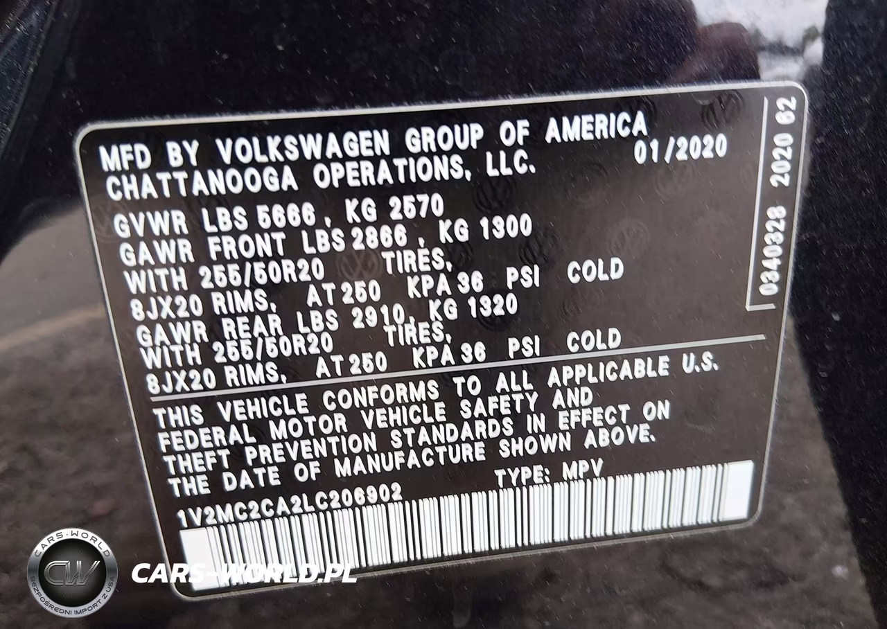 2020 Volkswagen Atlas Cross Sport VIN:1V2MC2CA2LC206902 - 9