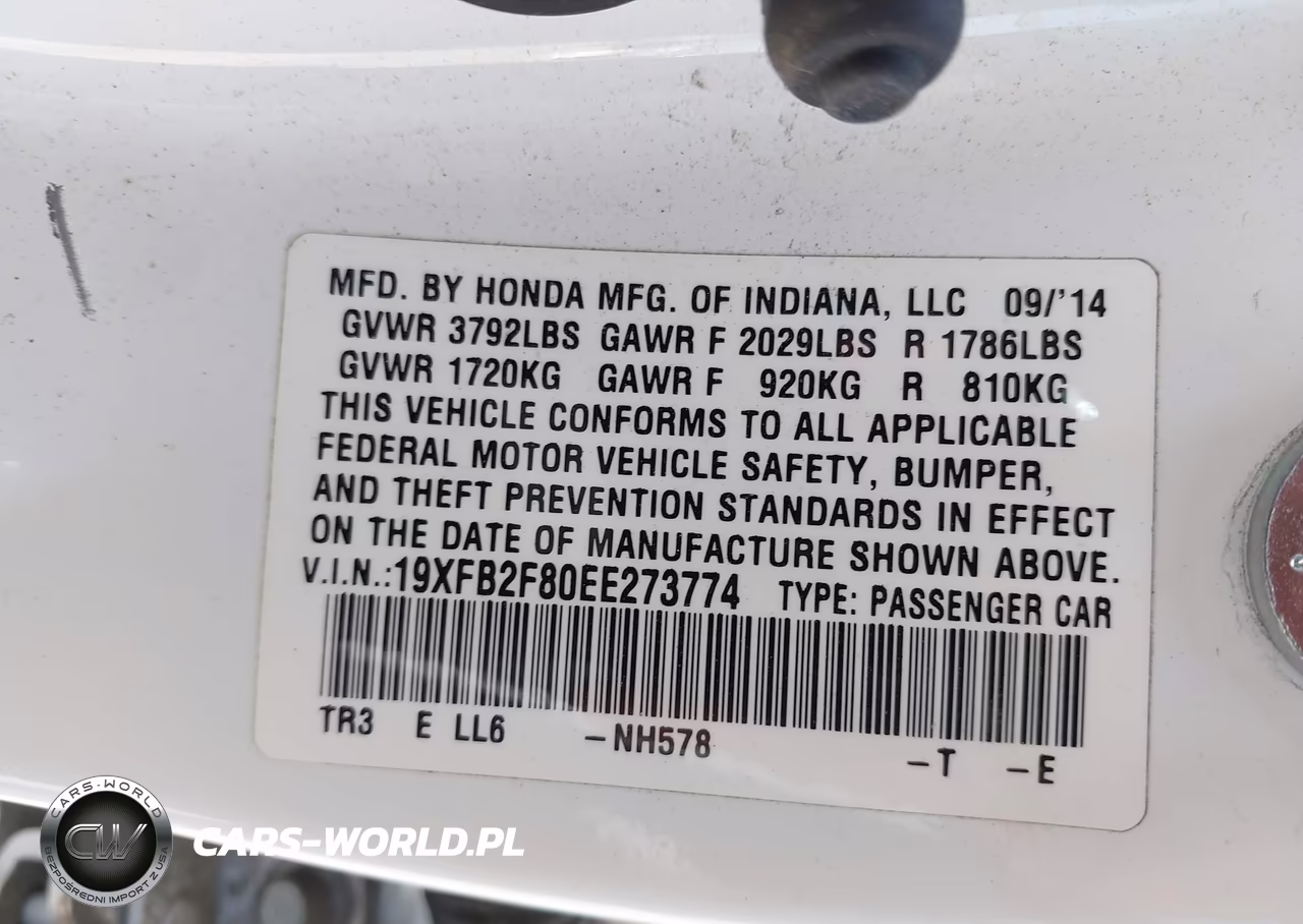 2014 Honda Civic Ex VIN:19XFB2F80EE273774 - 9