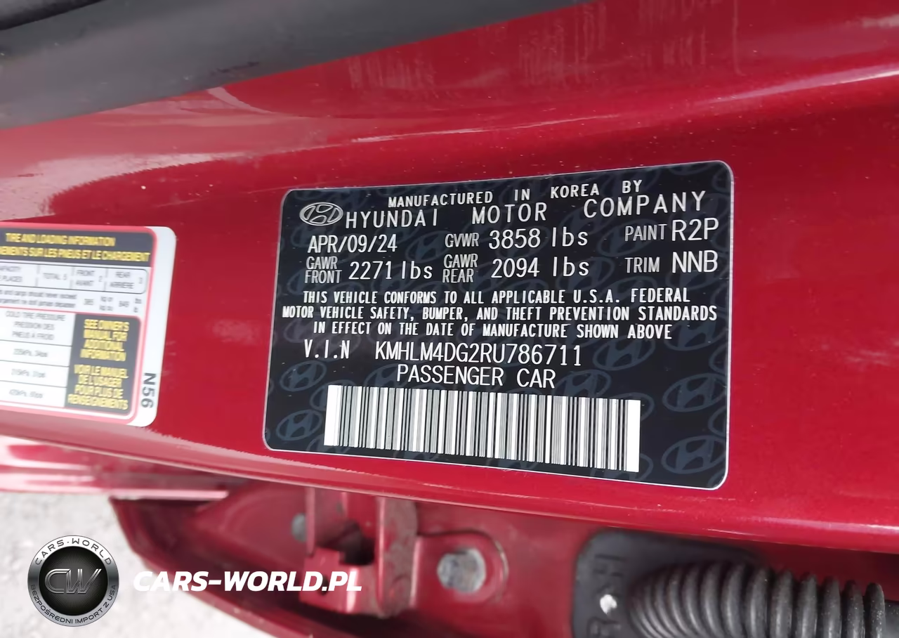 2024 Hyundai Elantra Sel VIN:KMHLM4DG2RU786711 - 9