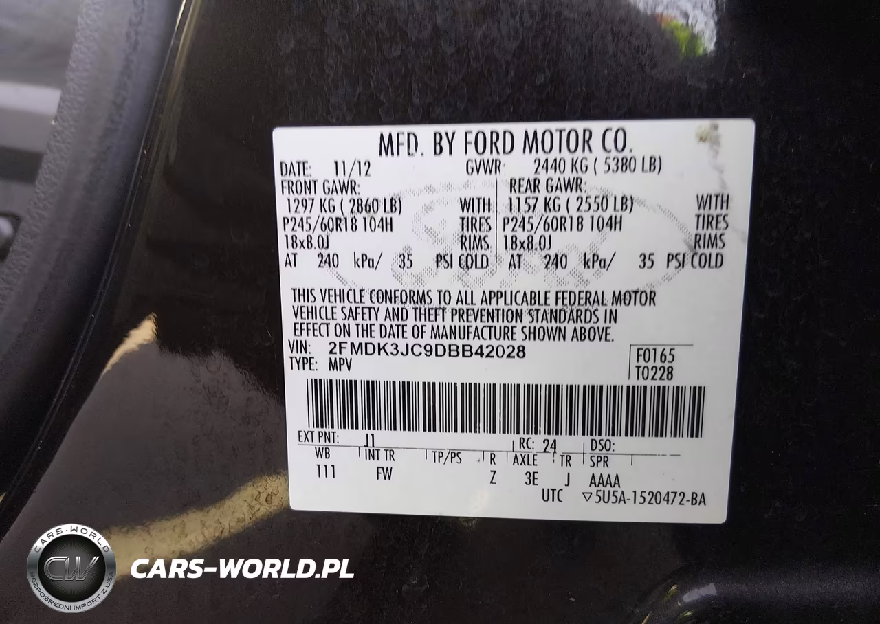 2013 Ford Edge Sel VIN:2FMDK3JC9DBB42028 - 9