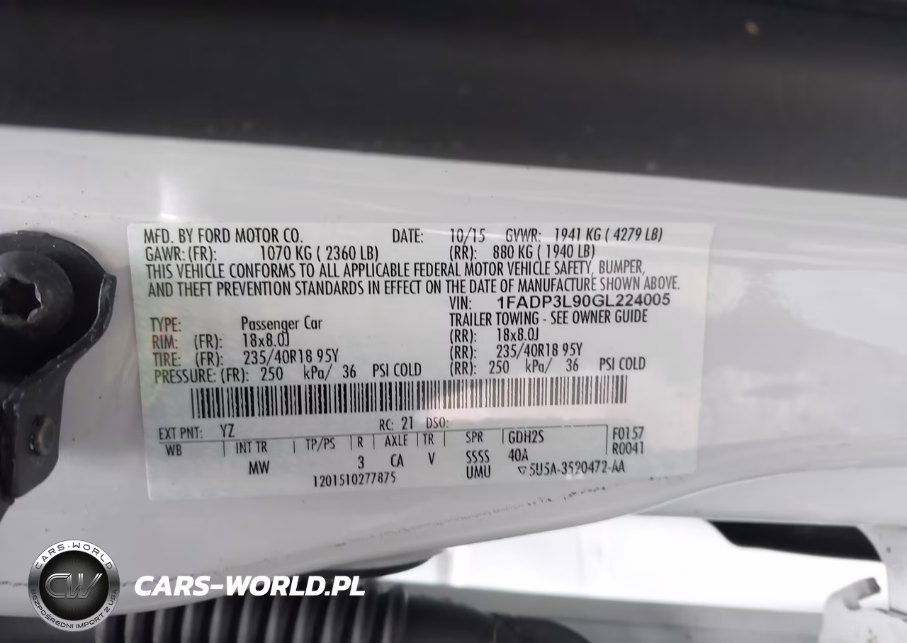 2016 Ford Focus St VIN:1FADP3L90GL224005 - 9