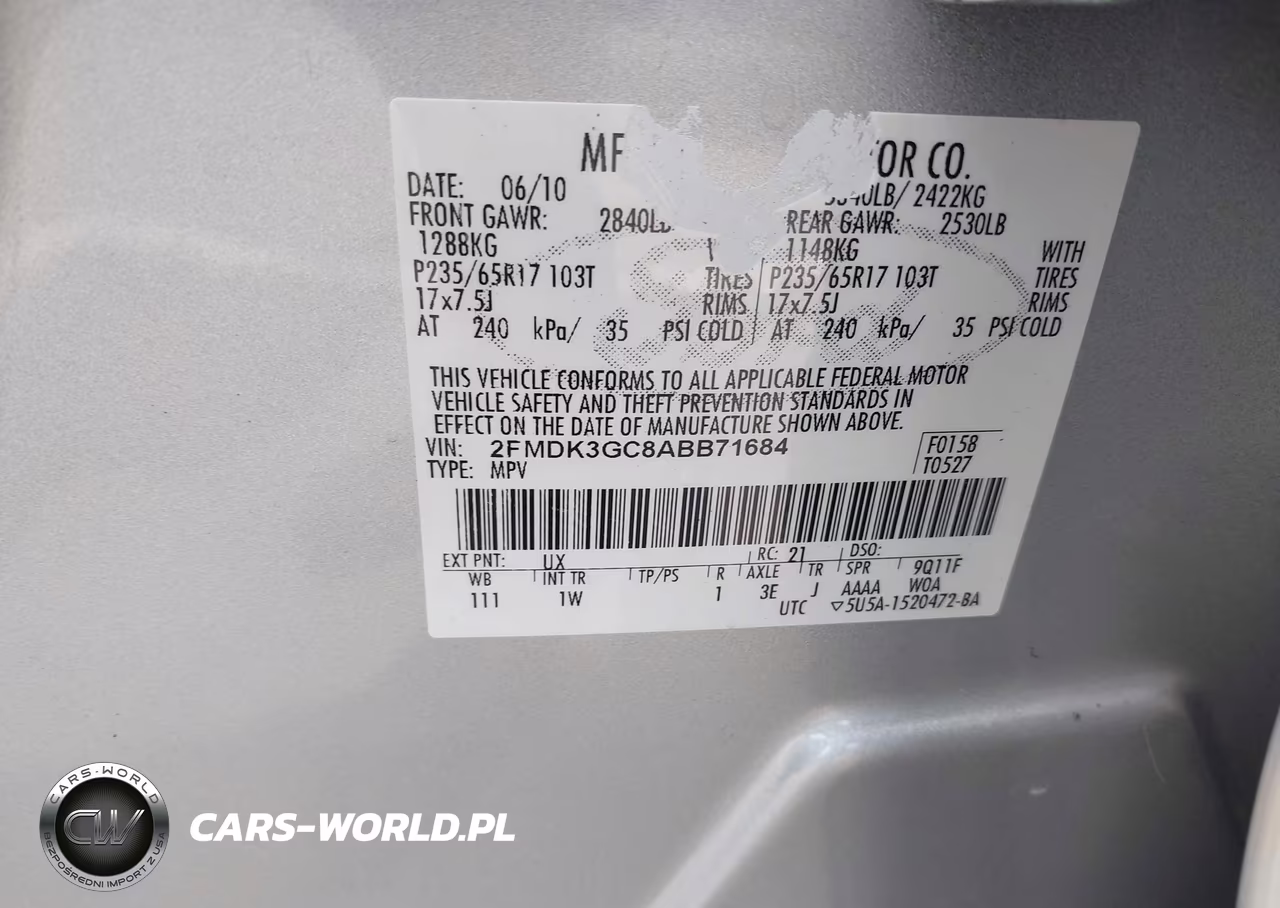 2010 Ford Edge Se VIN:2FMDK3GC8ABB71684 - 9