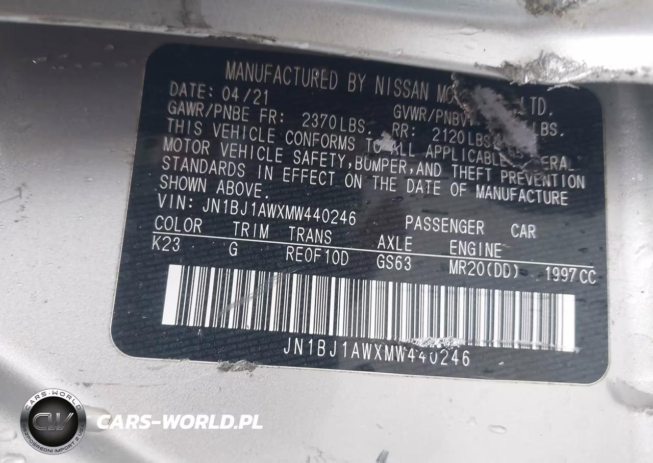 2021 Nissan Rogue Sport S Awd Xtronic Cvt VIN:JN1BJ1AWXMW440246 - 9
