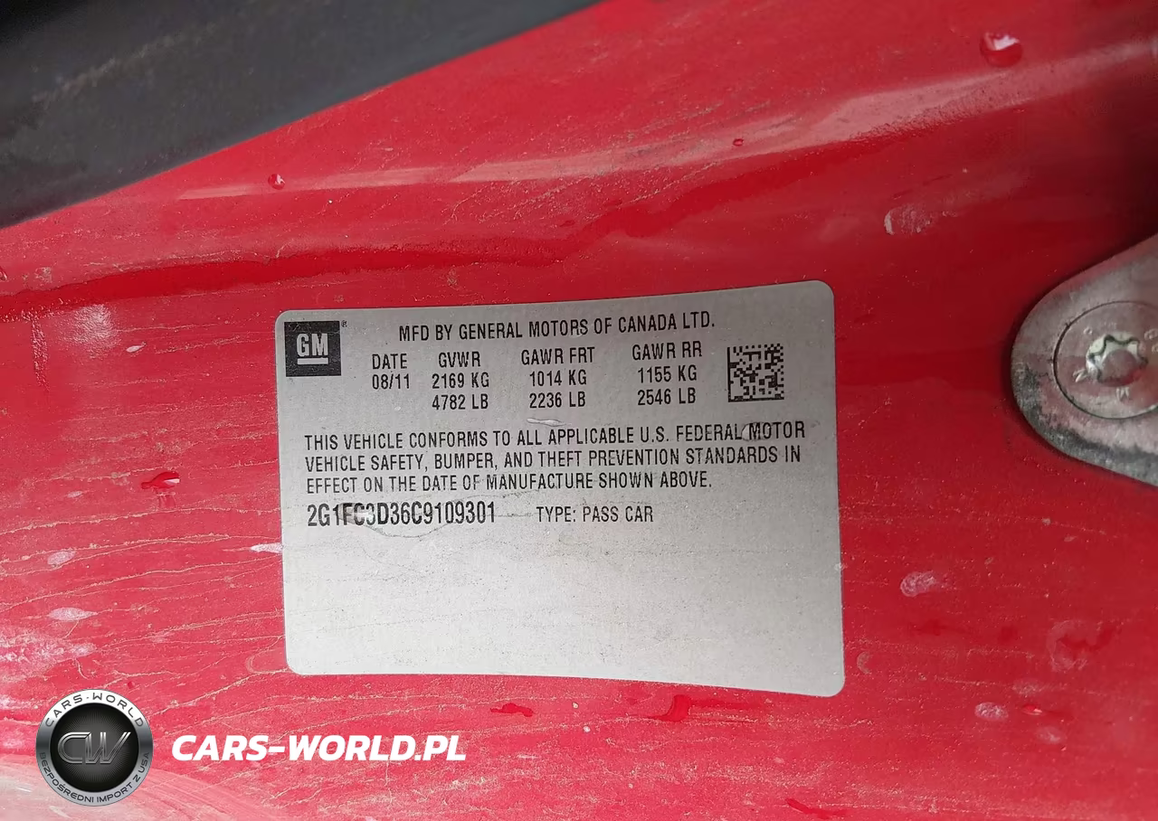 2012 Chevrolet Camaro 2Lt VIN:2G1FC3D36C9109301 - 9