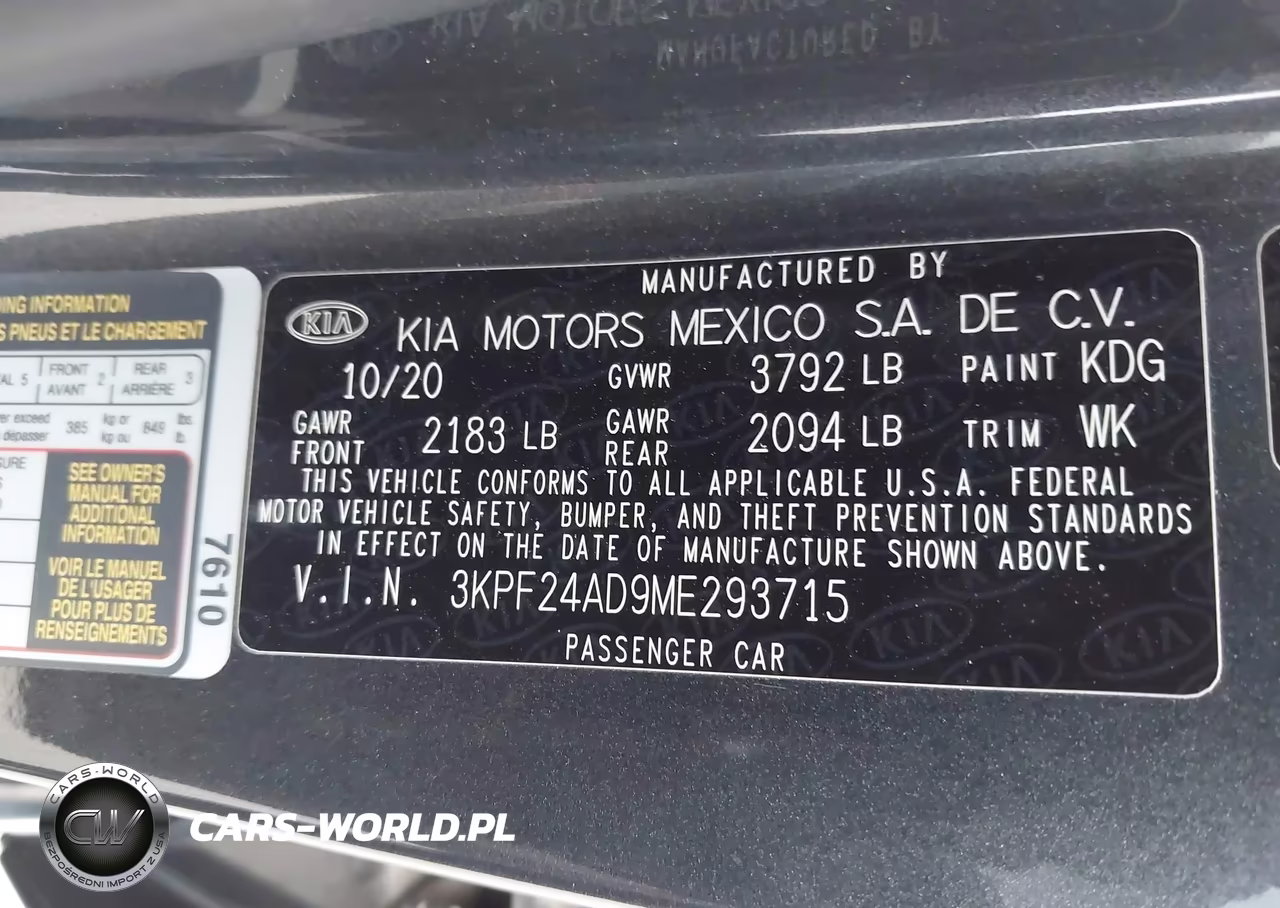 2021 Kia Forte Lxs VIN:3KPF24AD9ME293715 - 9