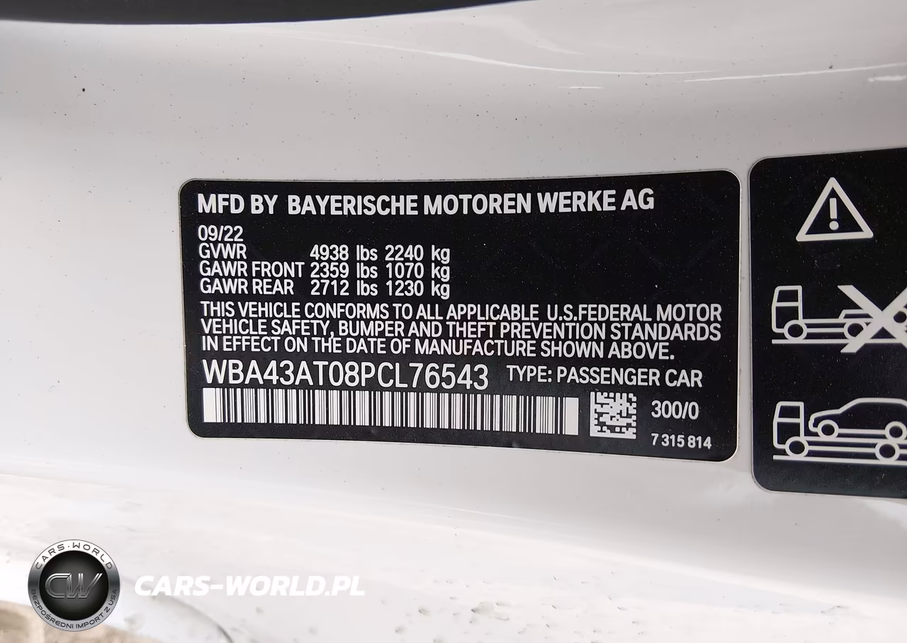 2023 BMW 430I xDrive VIN:WBA43AT08PCL76543 - 9