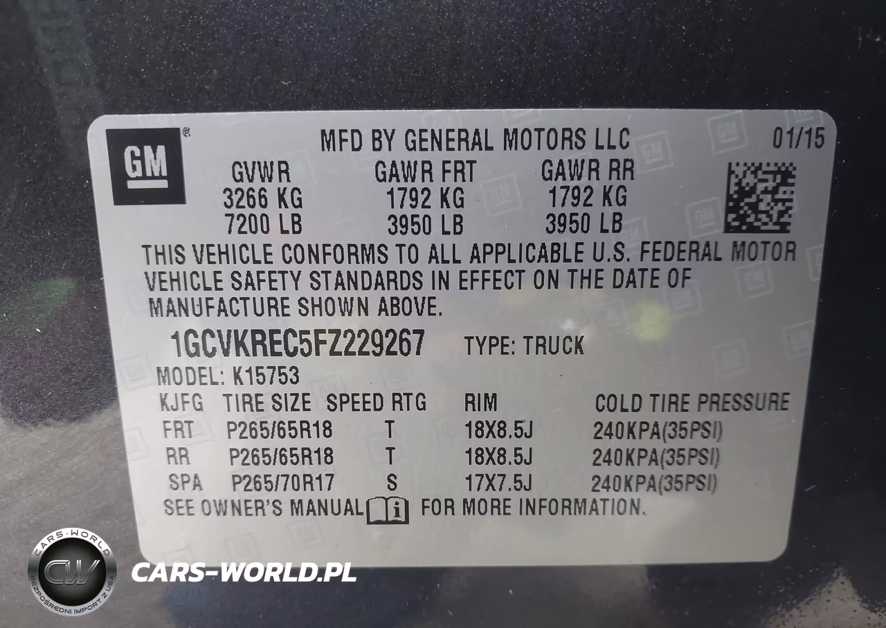 2015 Chevrolet Silverado 1500 1Lt VIN:1GCVKREC5FZ229267 - 9