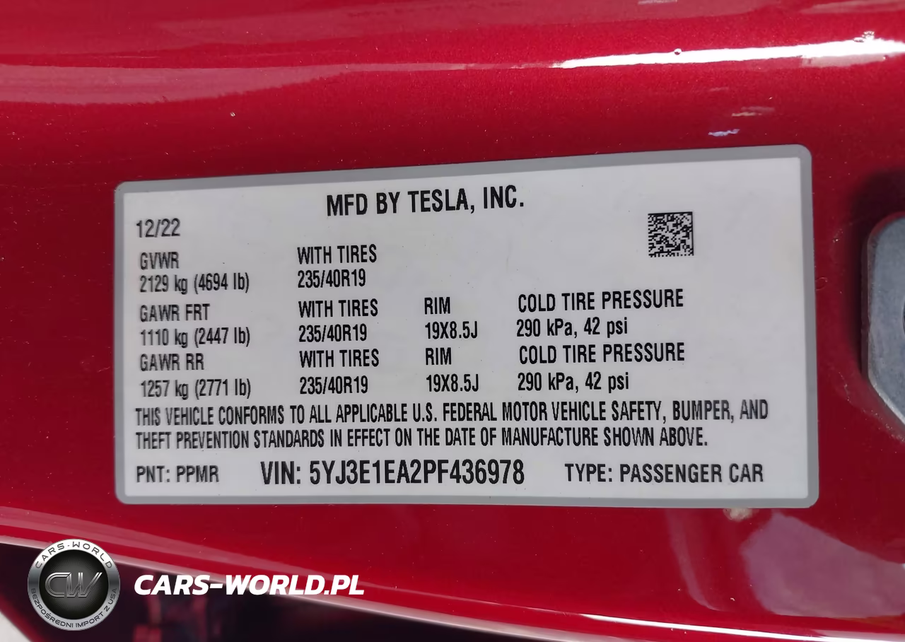 2023 Tesla Model 3 Rear-Wheel Drive VIN:5YJ3E1EA2PF436978 - 9