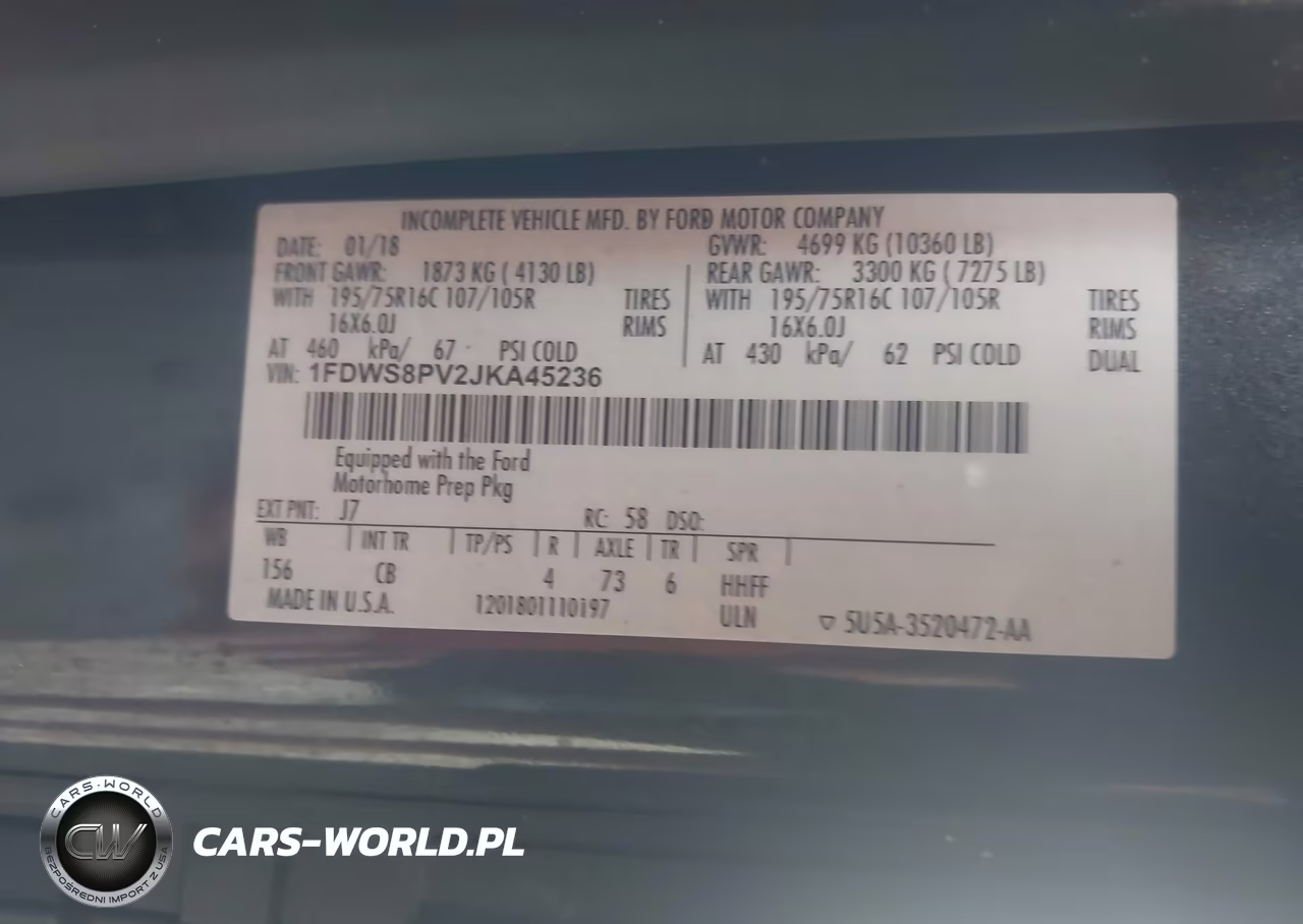 2019 Ford Transit-350 Cutaway VIN:1FDWS8PV2JKA45236 - 9