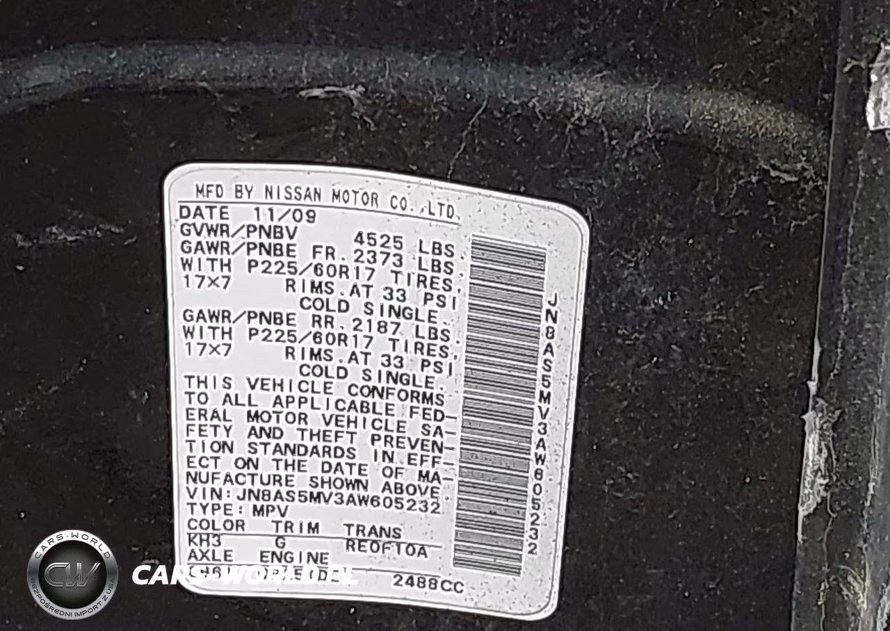 2010 Nissan Rogue Sl VIN:JN8AS5MV3AW605232 - 9