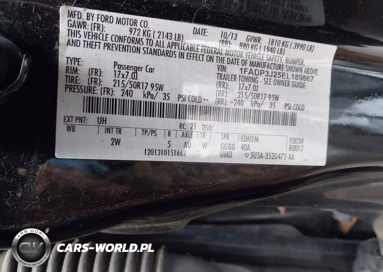 2014 Ford Focus Titanium VIN:1FADP3J25EL189867 - 9