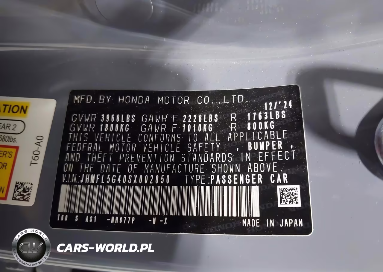 2025 Honda Civic Type R VIN:JHMFL5G40SX002850 - 9