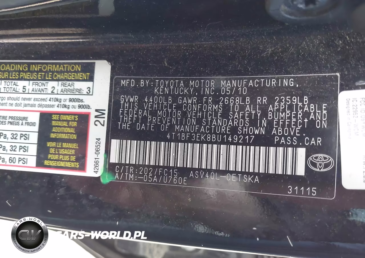 2011 Toyota Camry Se VIN:4T1BF3EK8BU149217 - 9
