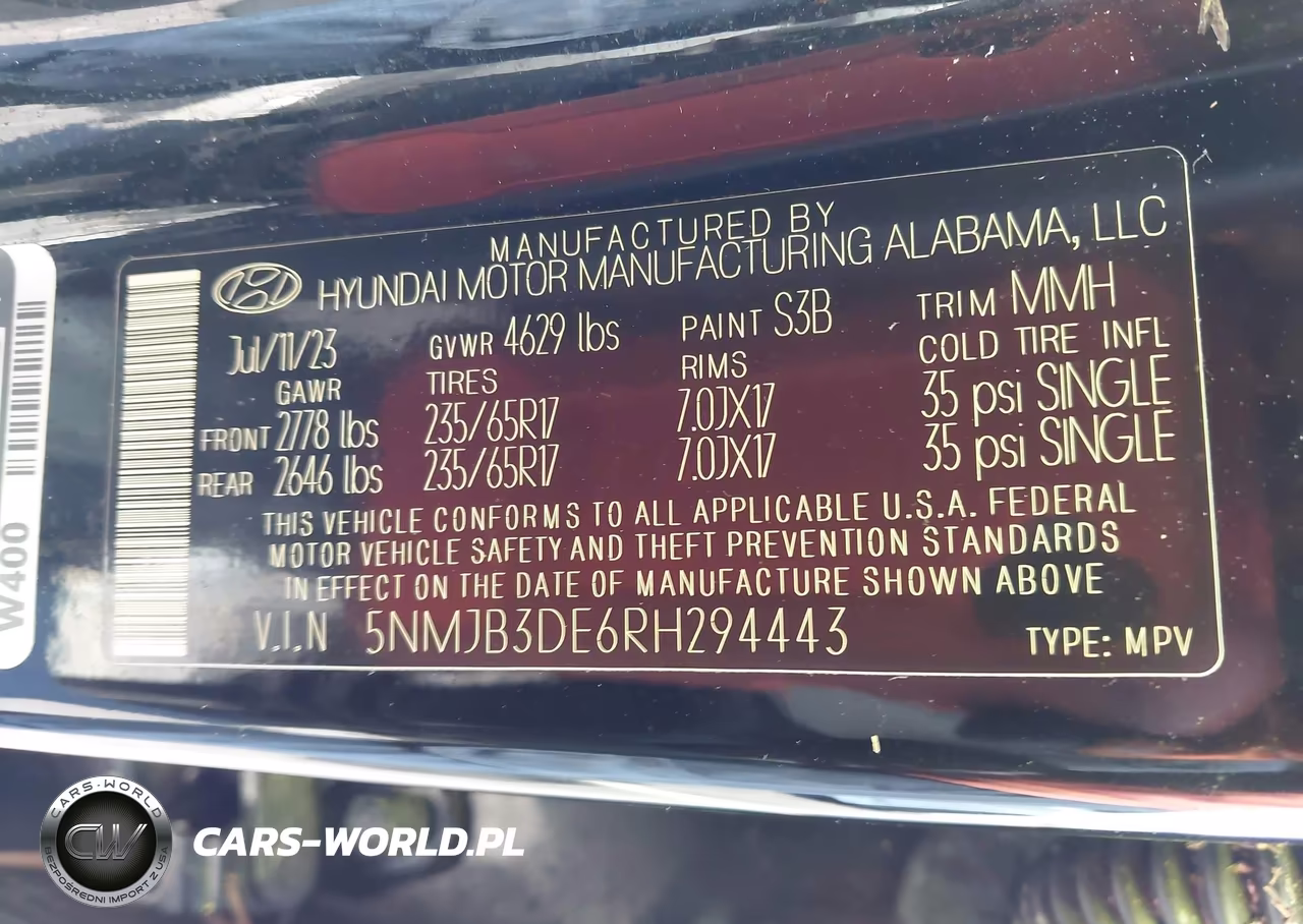 2024 Hyundai Tucson Sel VIN:5NMJB3DE6RH294443 - 9