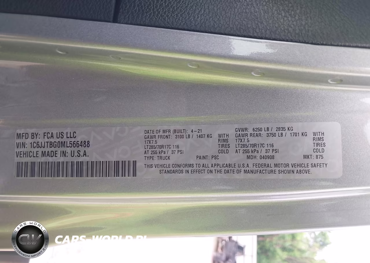 2021 Jeep Gladiator Rubicon 4X4 VIN:1C6JJTBG0ML566488 - 9