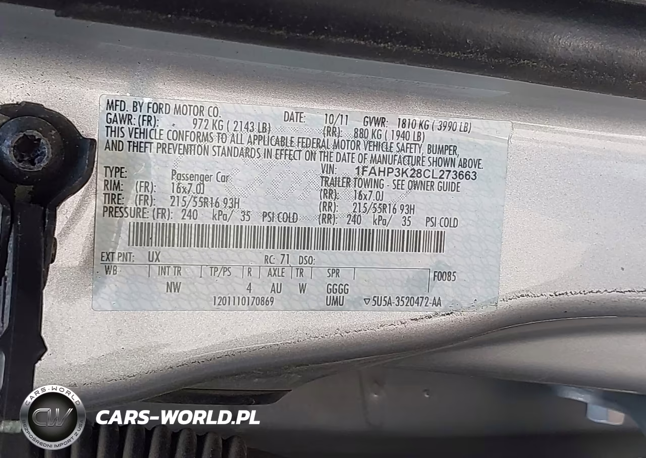 2012 Ford Focus Se VIN:1FAHP3K28CL273663 - 9