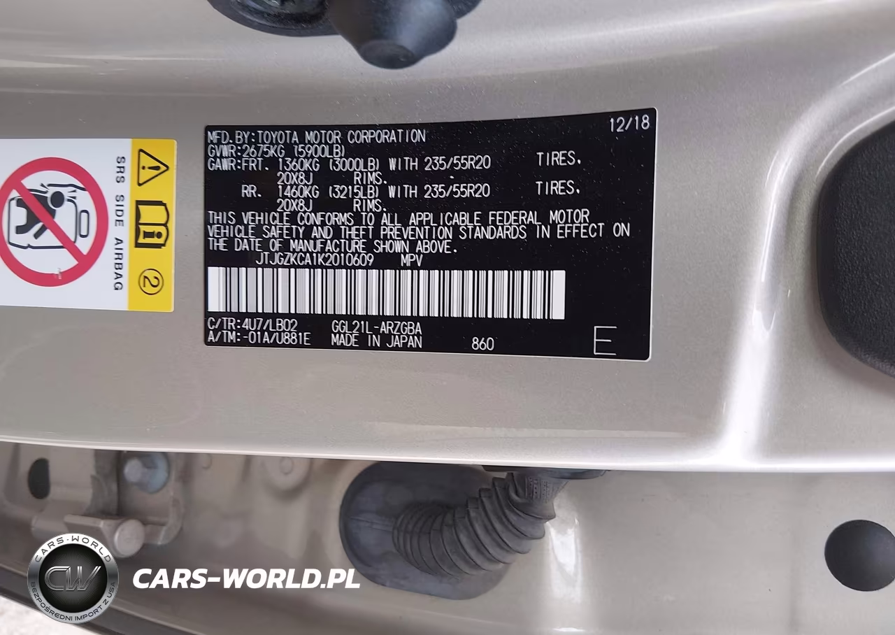 2019 Lexus Rx 350L Premium VIN:JTJGZKCA1K2010609 - 9