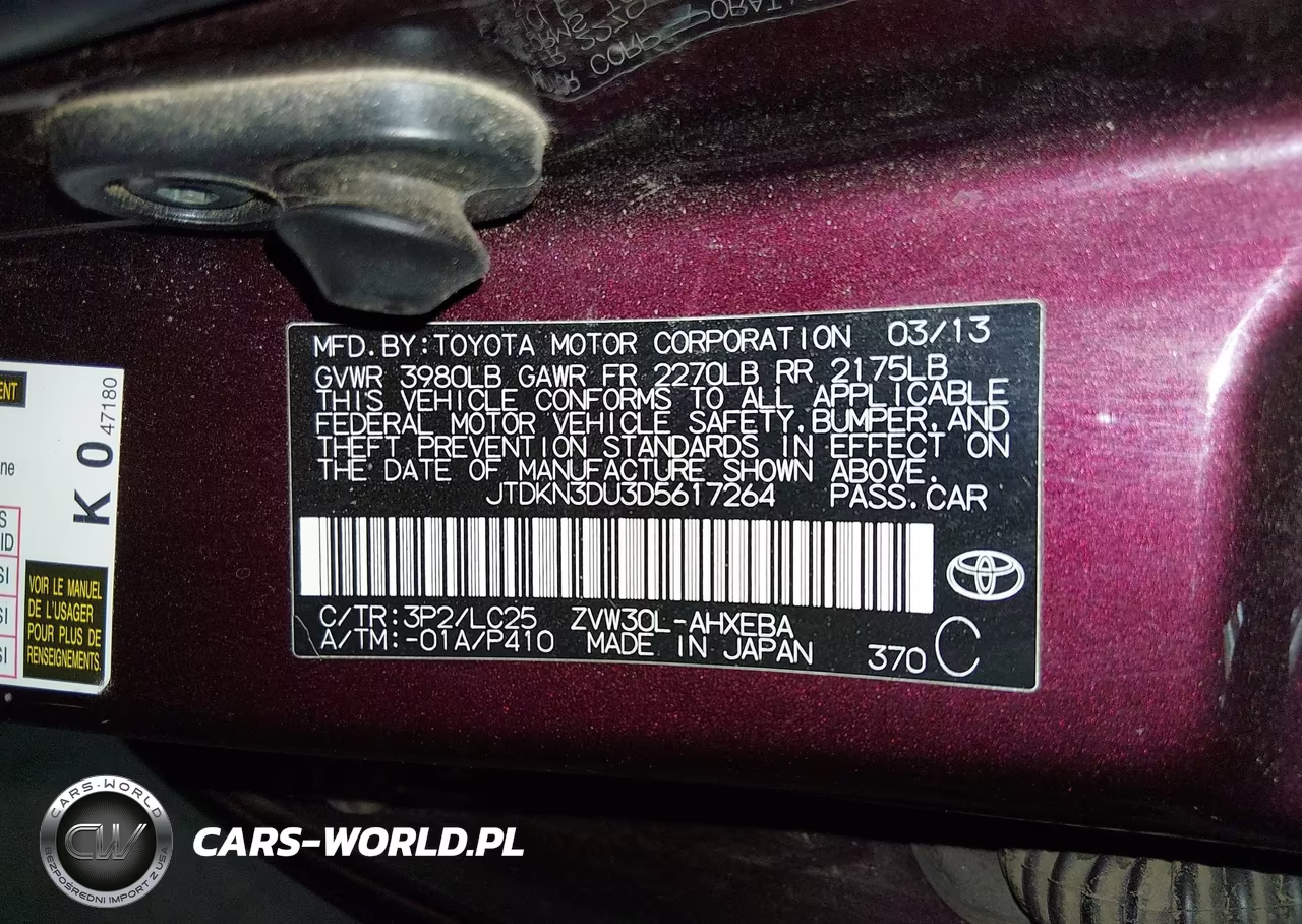 2013 Toyota Prius Three Se VIN:JTDKN3DU3D5617264 - 9