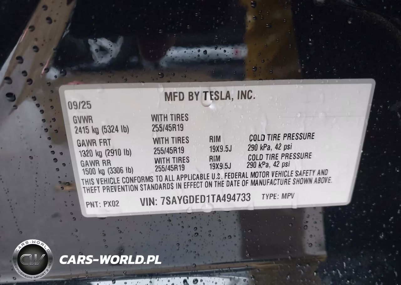 2026 Tesla Model Y Premium Rear-Wheel Drive-Standard Rear-Wheel Drive VIN:7SAYGDED1TA494733 - 9