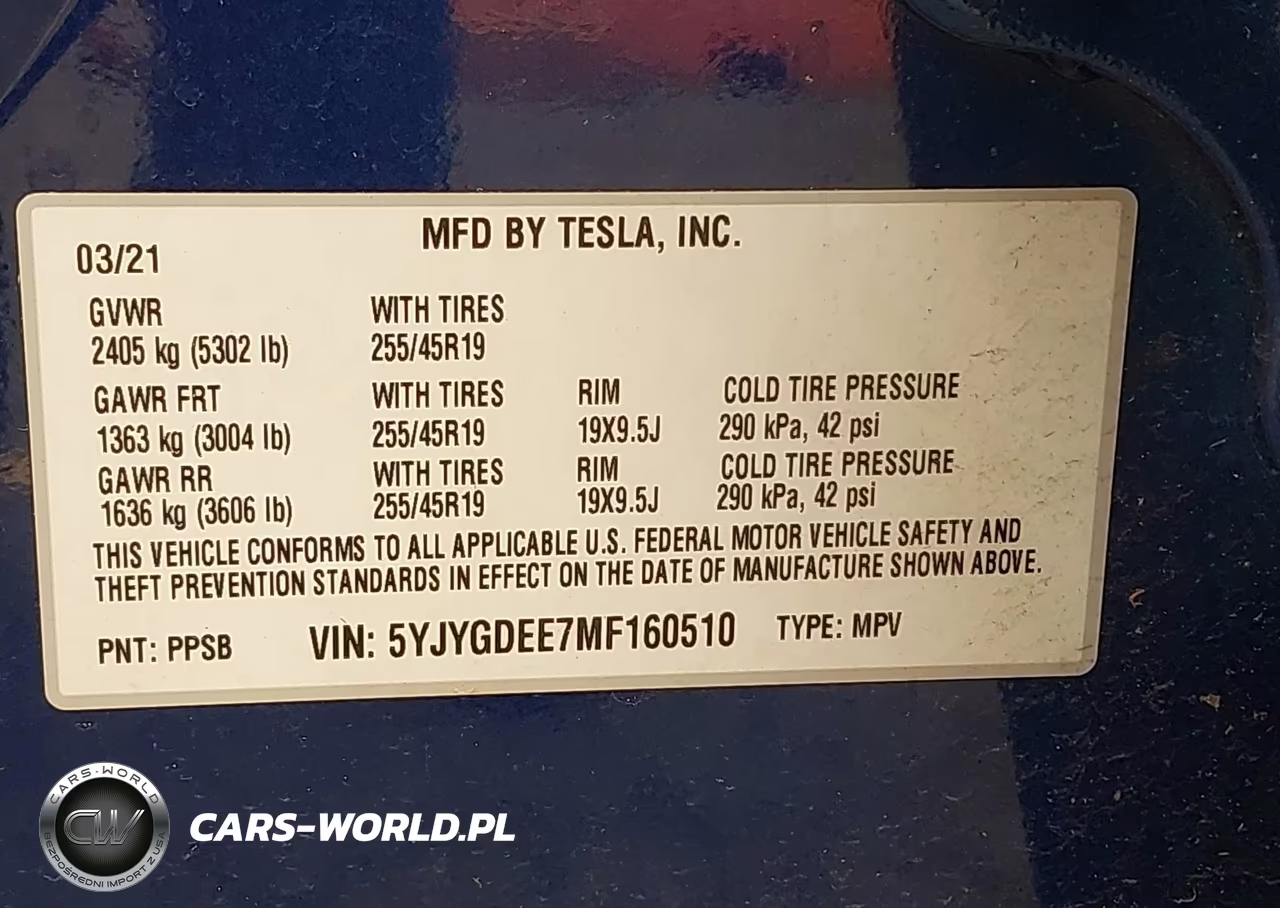 2021 Tesla Model Y Long Range Dual Motor All-Wheel Drive VIN:5YJYGDEE7MF160510 - 9