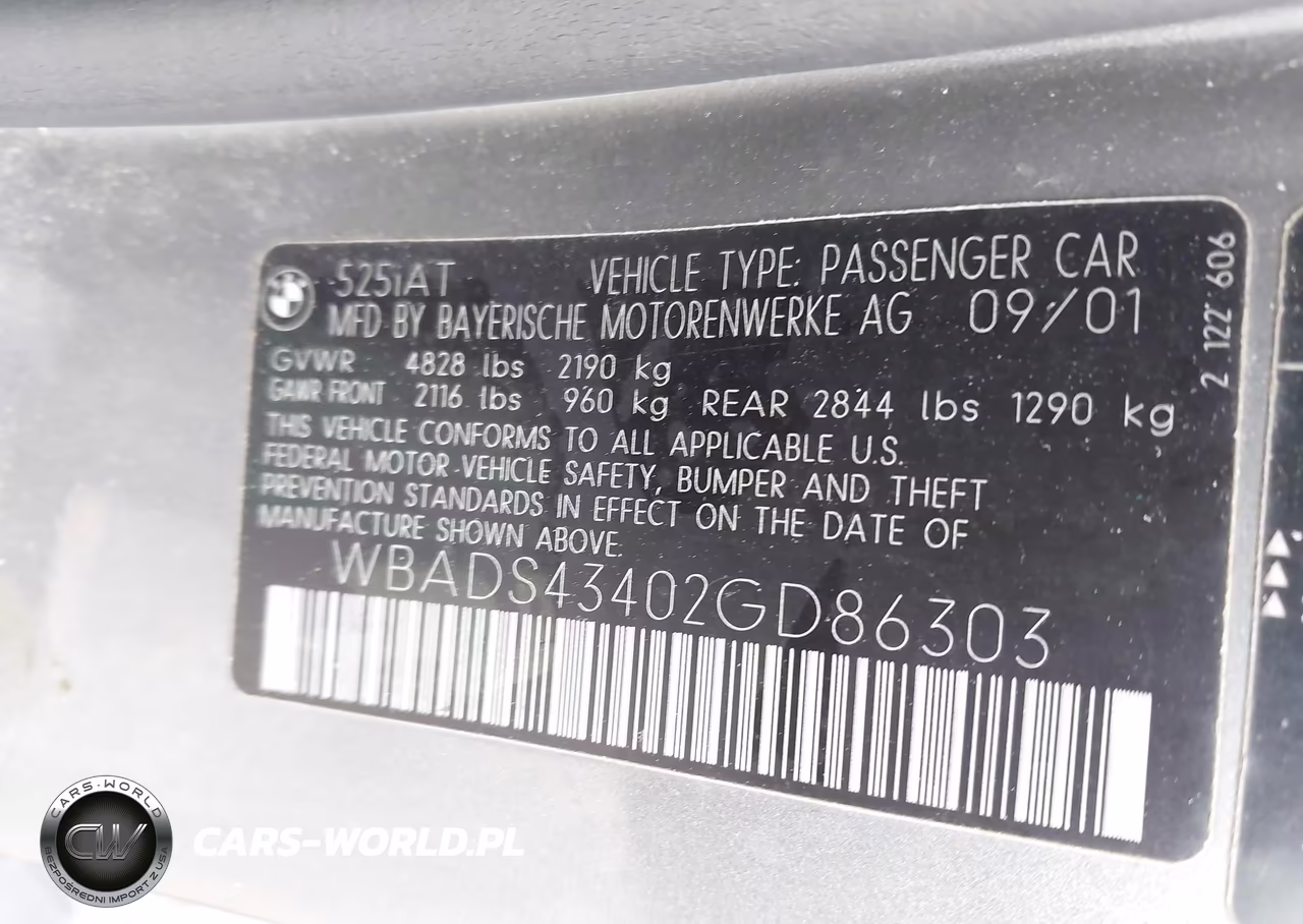 2002 BMW 525Ita VIN:WBADS43402GD86303 - 9