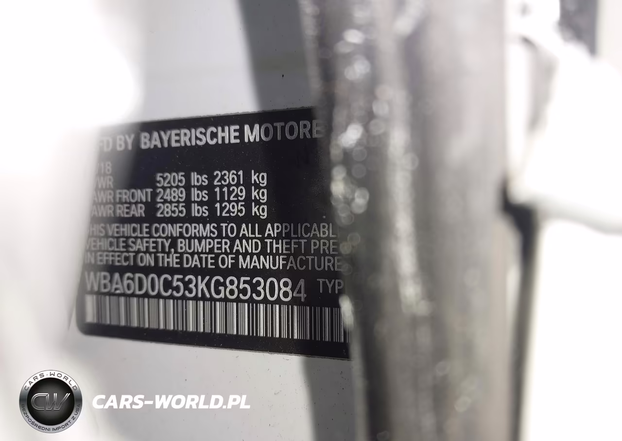 2019 BMW 640I Gran Coupe VIN:WBA6D0C53KG853084 - 17