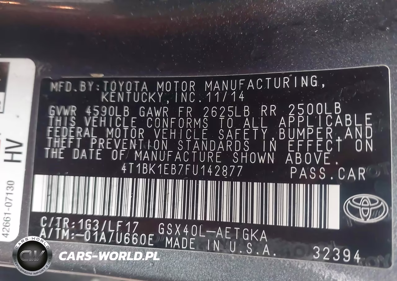 2015 Toyota Avalon Xle Premium VIN:4T1BK1EB7FU142877 - 9
