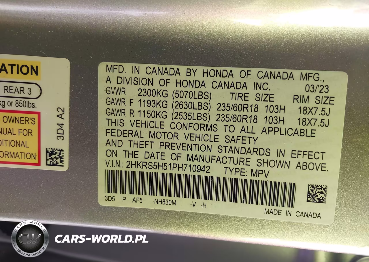 2023 Honda Cr-V Hybrid Sport VIN:2HKRS5H51PH710942 - 9