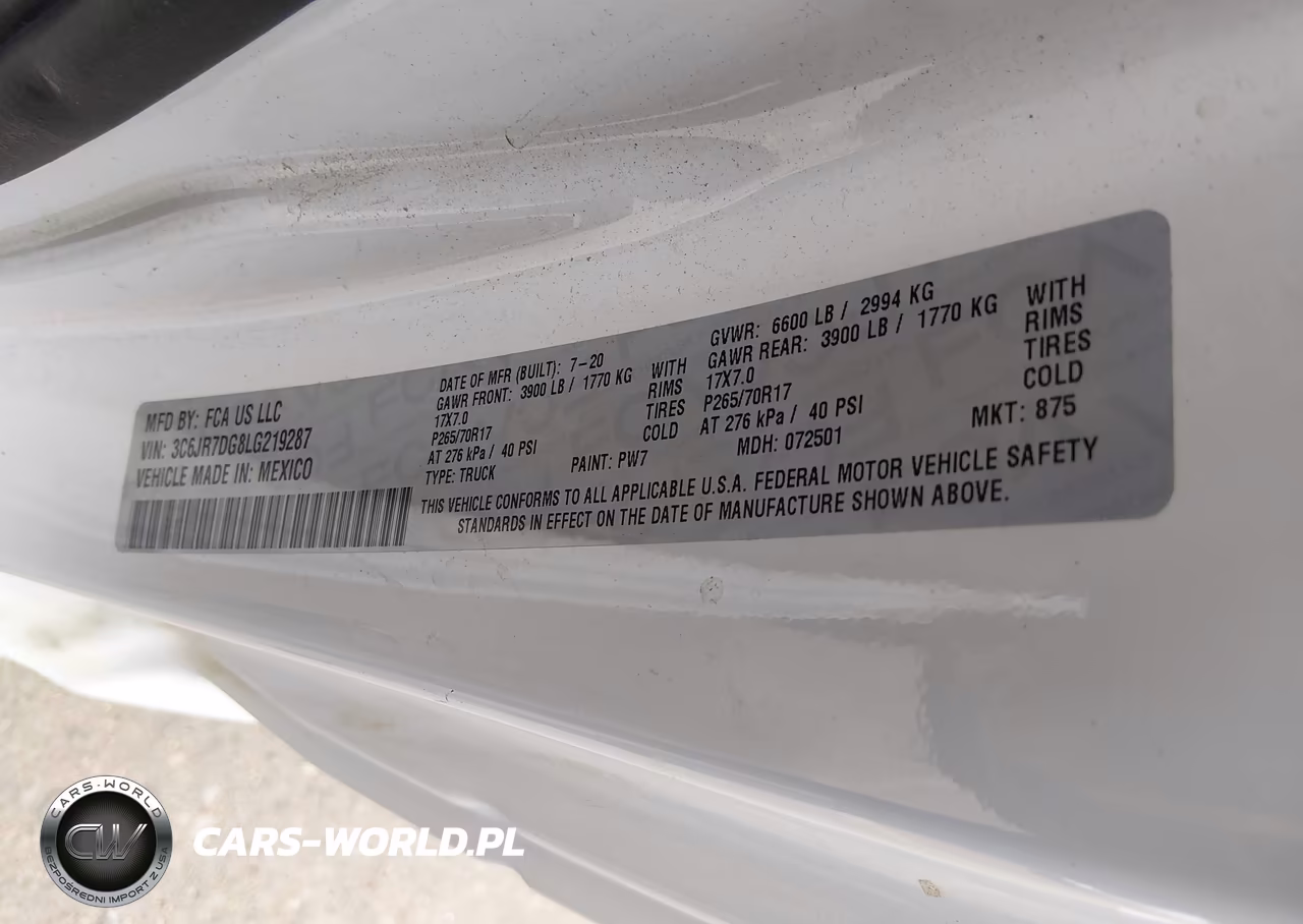 2020 Ram 1500 Classic Tradesman 4X4 8' Box VIN:3C6JR7DG8LG219287 - 4