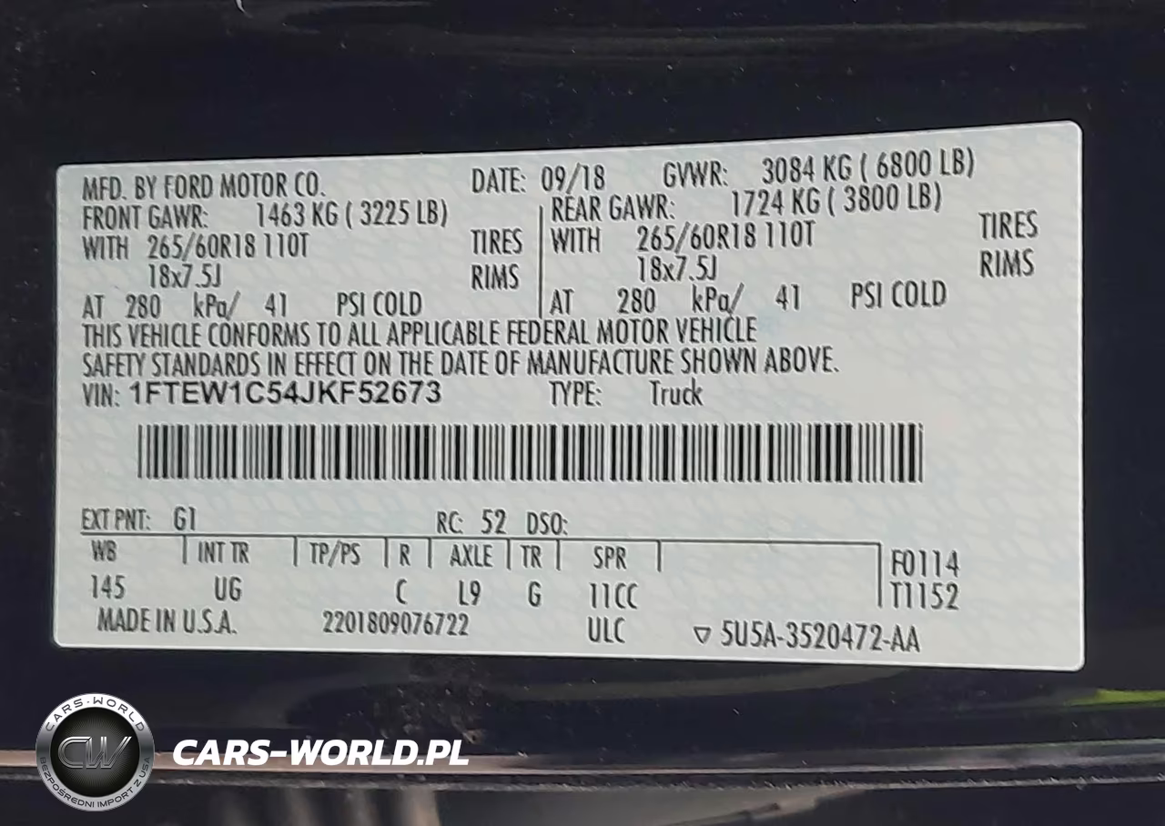 2018 Ford F-150 Xlt VIN:1FTEW1C54JKF52673 - 9