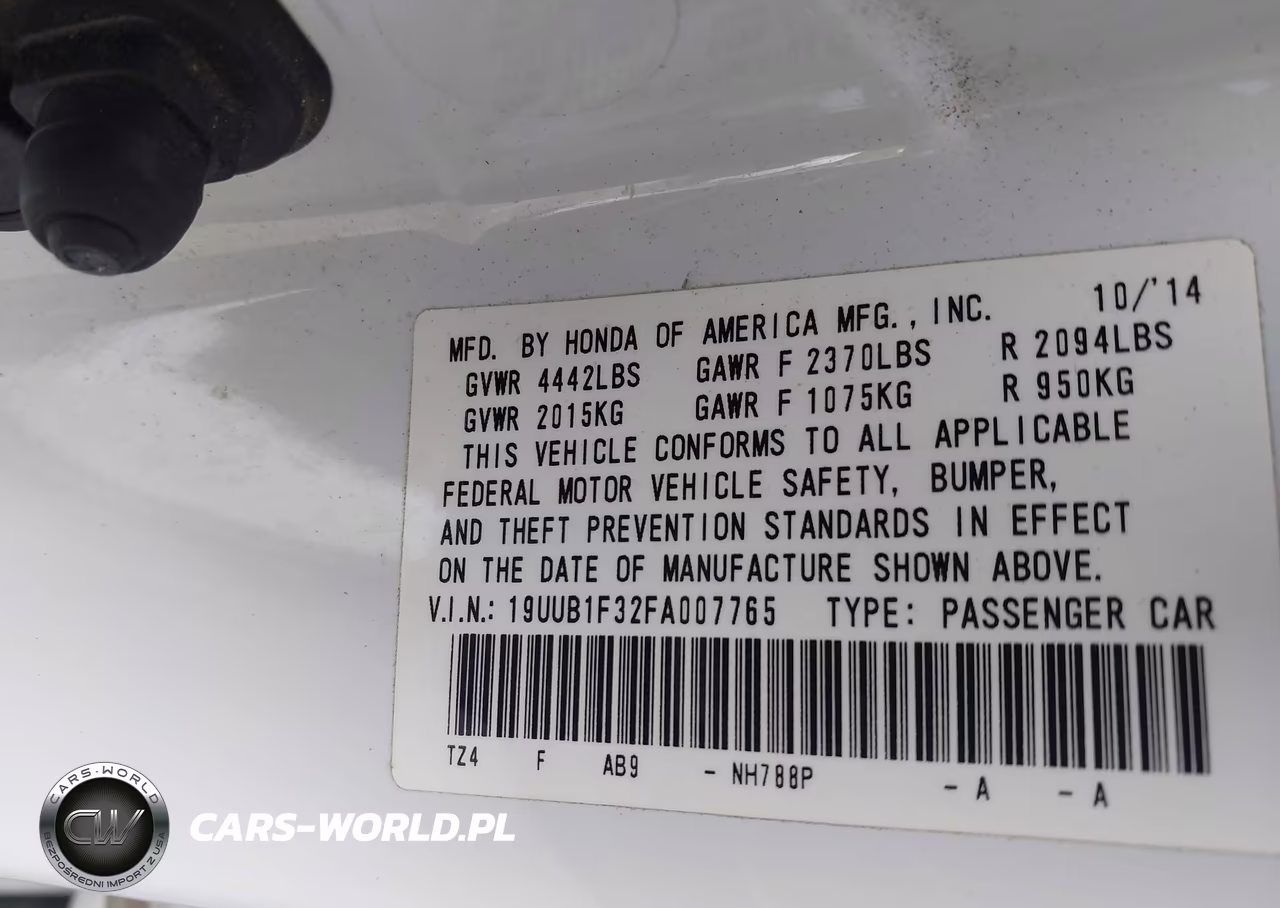 2015 Acura Tlx VIN:19UUB1F32FA007765 - 9