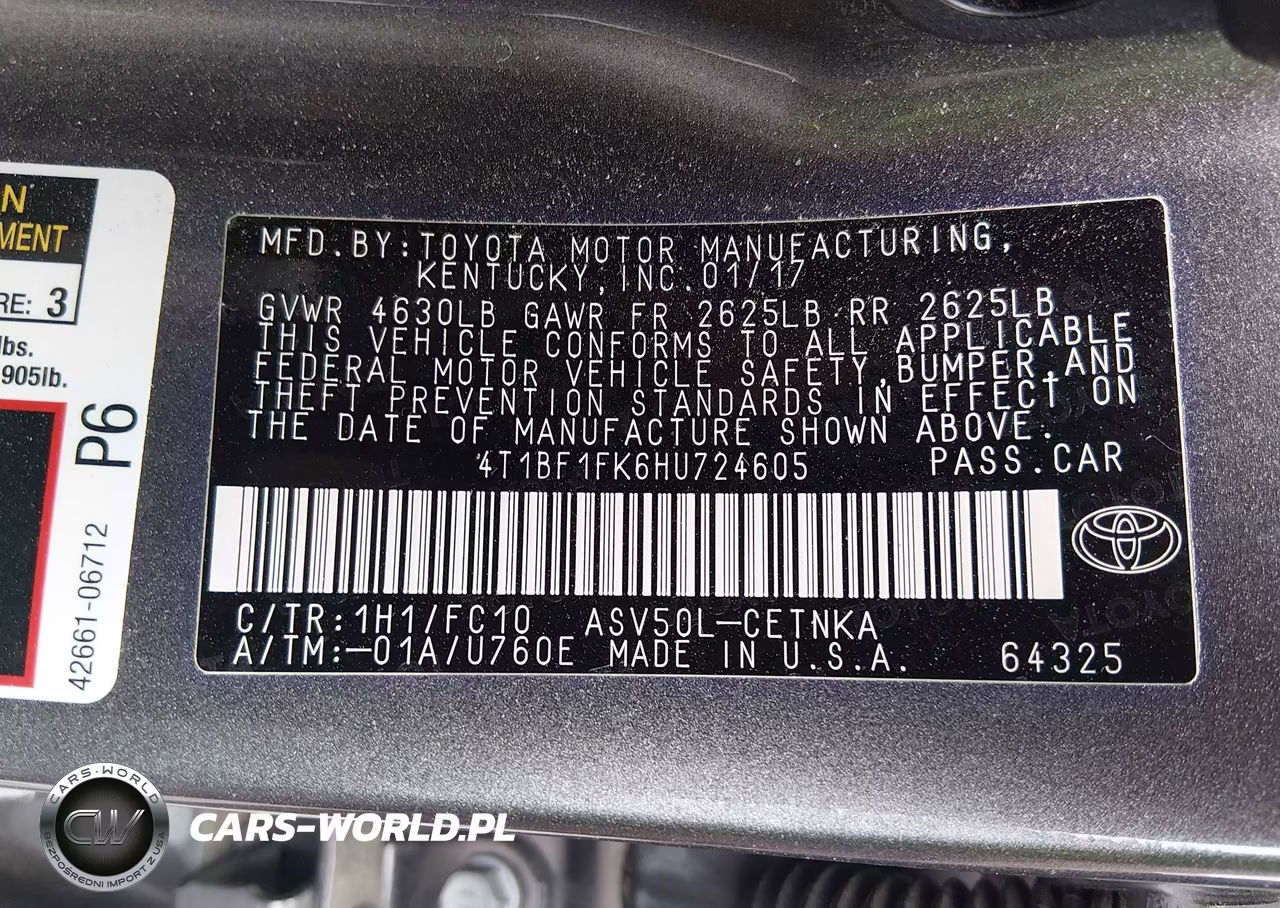 2017 Toyota Camry Le VIN:4T1BF1FK6HU724605 - 9