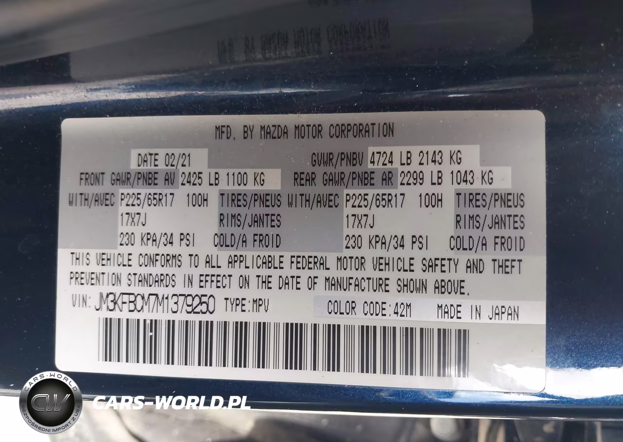 2021 Mazda Cx-5 Touring VIN:JM3KFBCM7M1379250 - 9