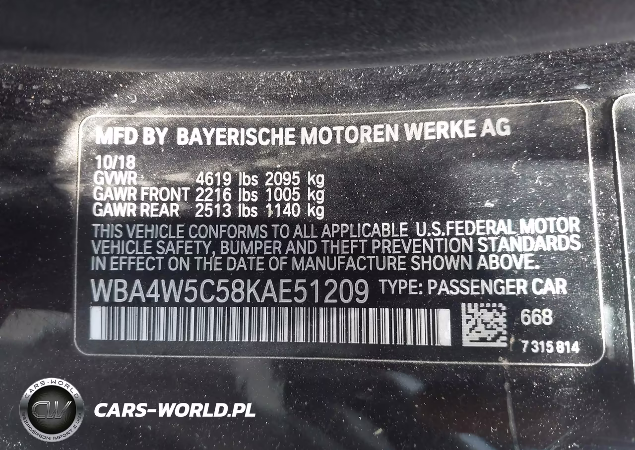 2019 BMW 430I xDrive VIN:WBA4W5C58KAE51209 - 9
