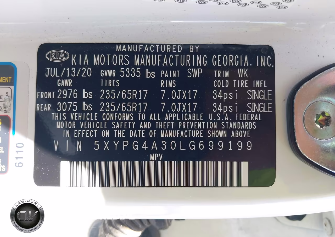 2020 Kia Sorento 2.4L Lx VIN:5XYPG4A30LG699199 - 9