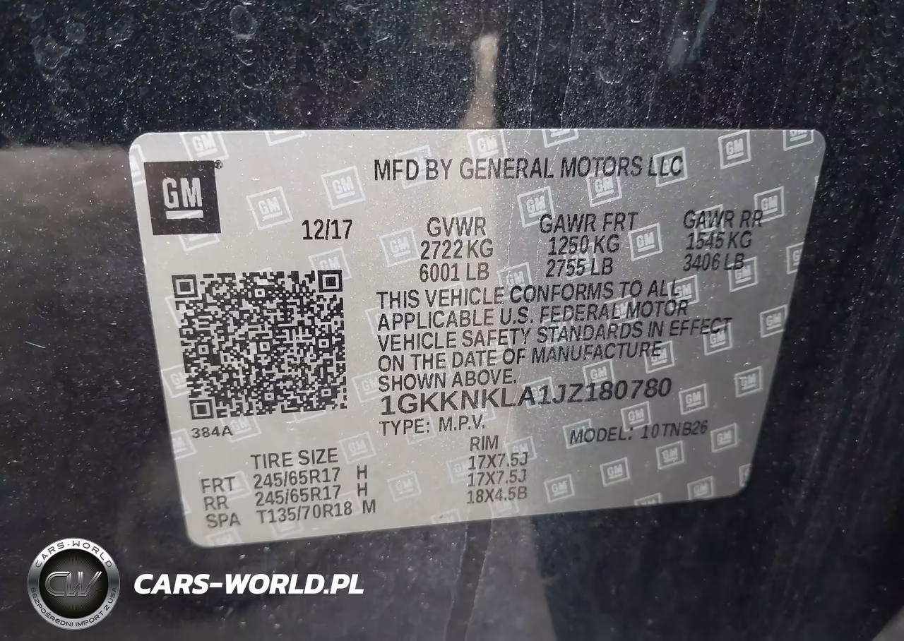 2018 GMC Acadia Sle-1 VIN:1GKKNKLA1JZ180780 - 9