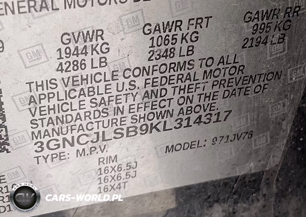2019 Chevrolet Trax Lt VIN:3GNCJLSB9KL314317 - 9