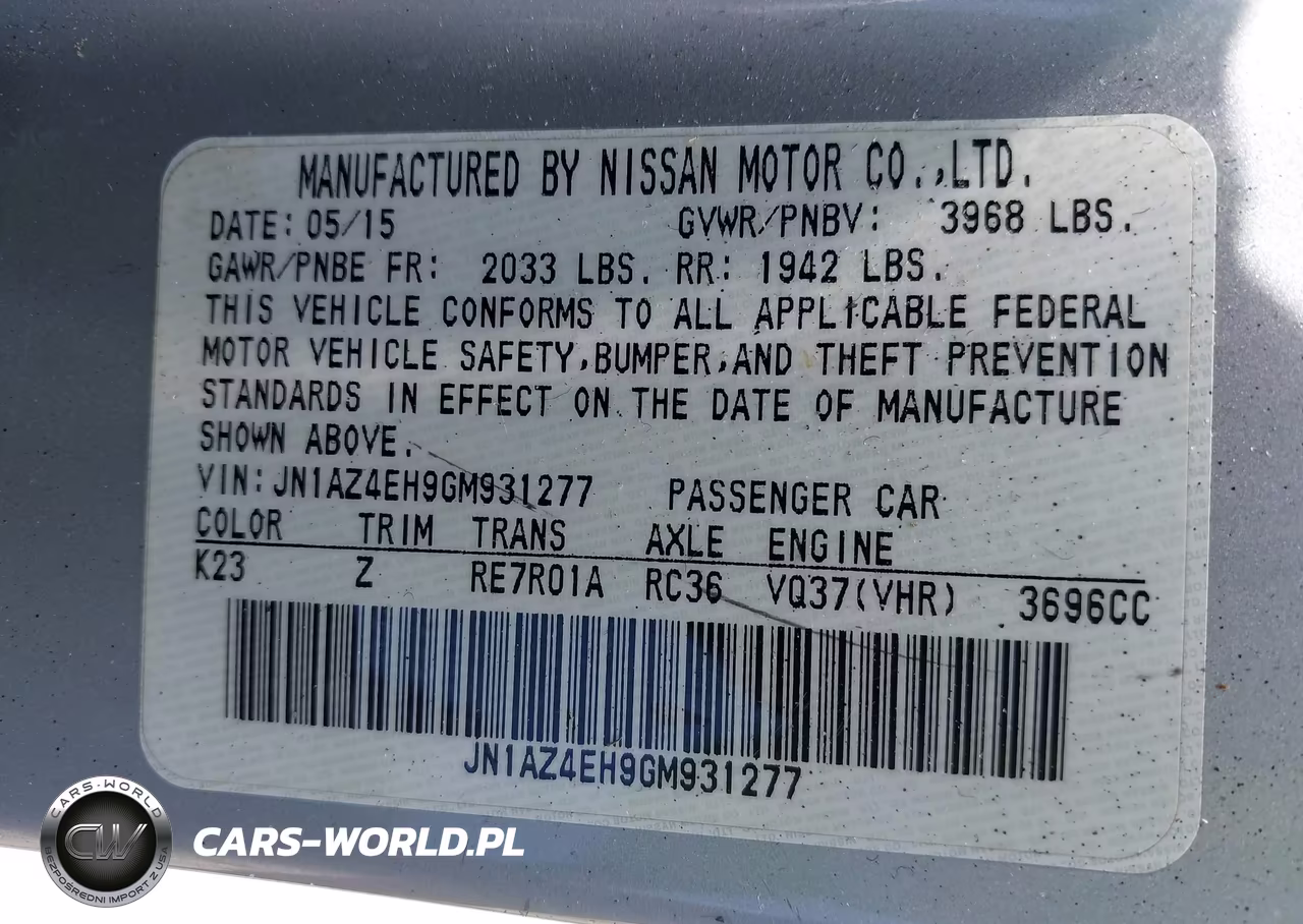 2016 Nissan 370Z Nismo Tech VIN:JN1AZ4EH9GM931277 - 9