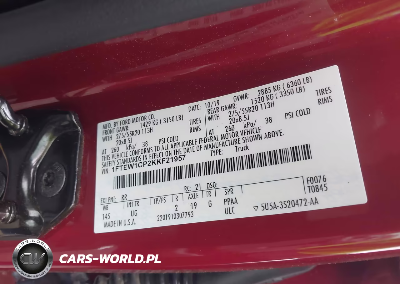 2019 Ford F-150 Xlt VIN:1FTEW1CP2KKF21957 - 9
