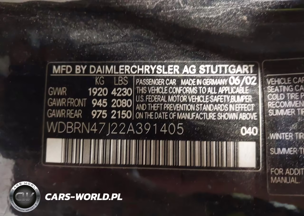 2002 Mercedes-Benz C 230 VIN:WDBRN47J22A391405 - 9
