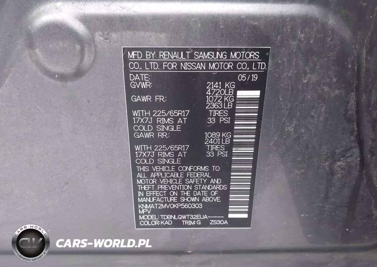 2019 Nissan Rogue Sv VIN:KNMAT2MV0KP560303 - 9