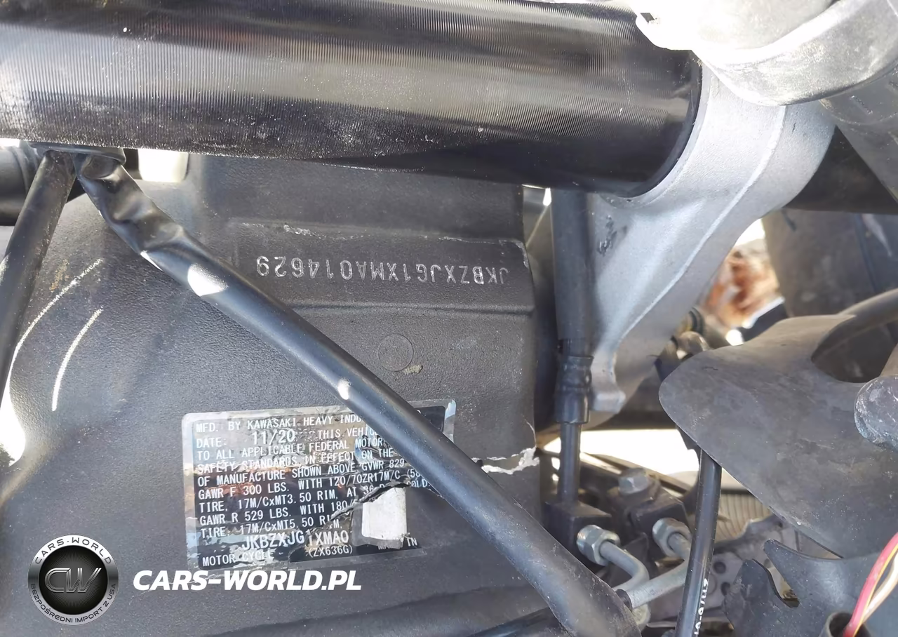 2021 Kawasaki Zx636 K VIN:JKBZXJG1XMA014629 - 10