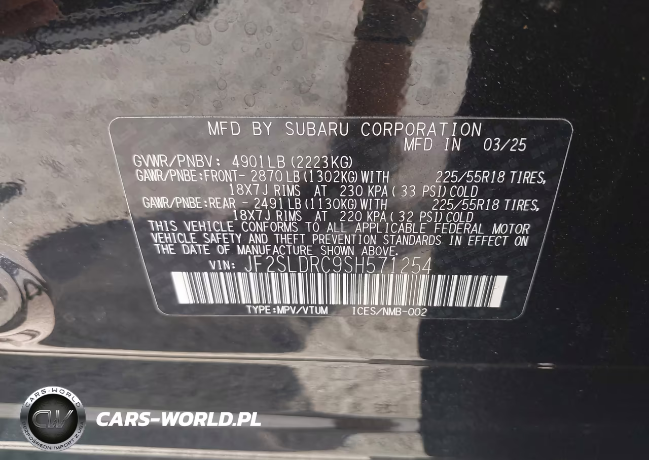 2025 Subaru Forester Limited VIN:JF2SLDRC9SH571254 - 9