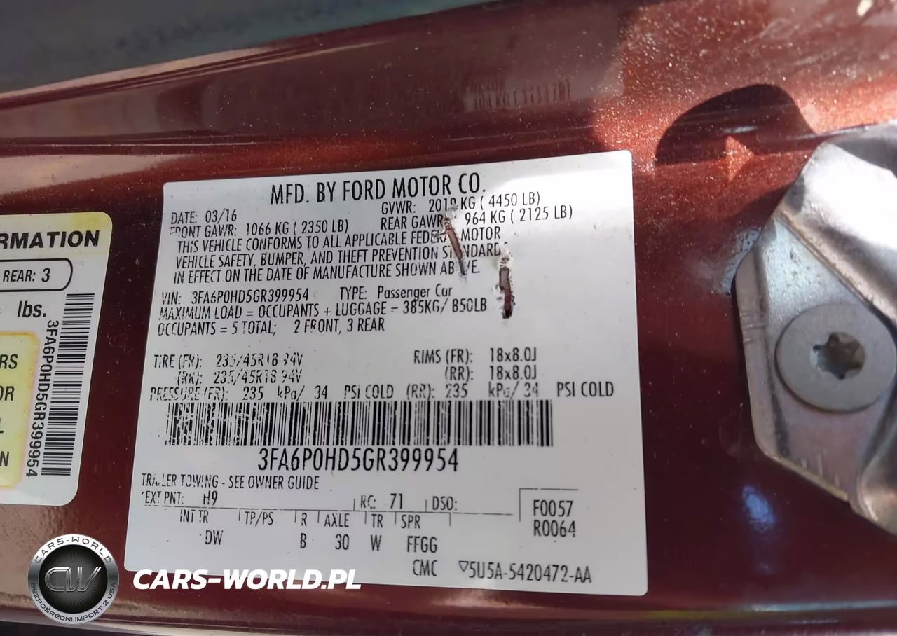 2016 Ford Fusion Se VIN:3FA6P0HD5GR399954 - 9