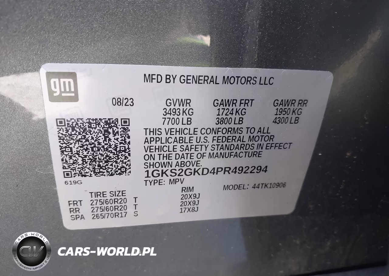 2023 GMC Yukon Xl 4Wd Slt VIN:1GKS2GKD4PR492294 - 9