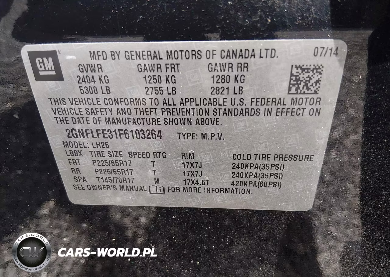 2015 Chevrolet Equinox 1Lt VIN:2GNFLFE31F6103264 - 9