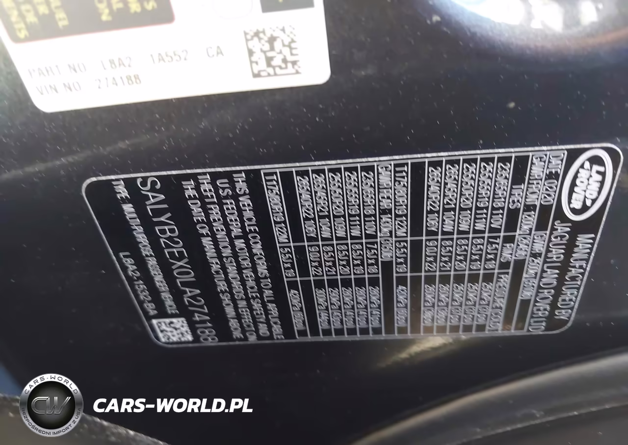 2020 Land Rover Range Rover Velar P250 S VIN:SALYB2EX0LA274188 - 9