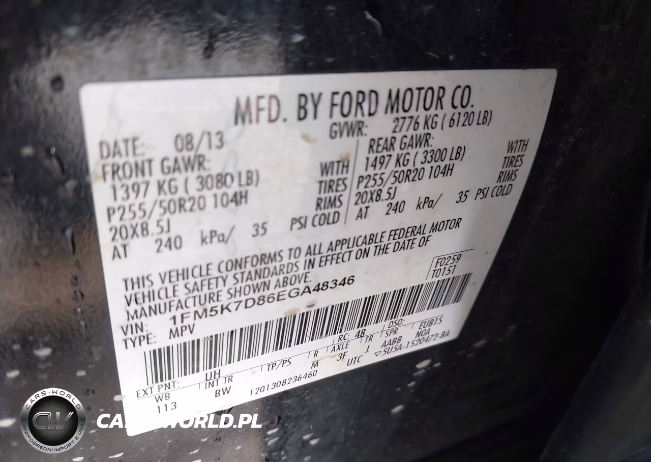2014 Ford Explorer Xlt VIN:1FM5K7D86EGA48346 - 9